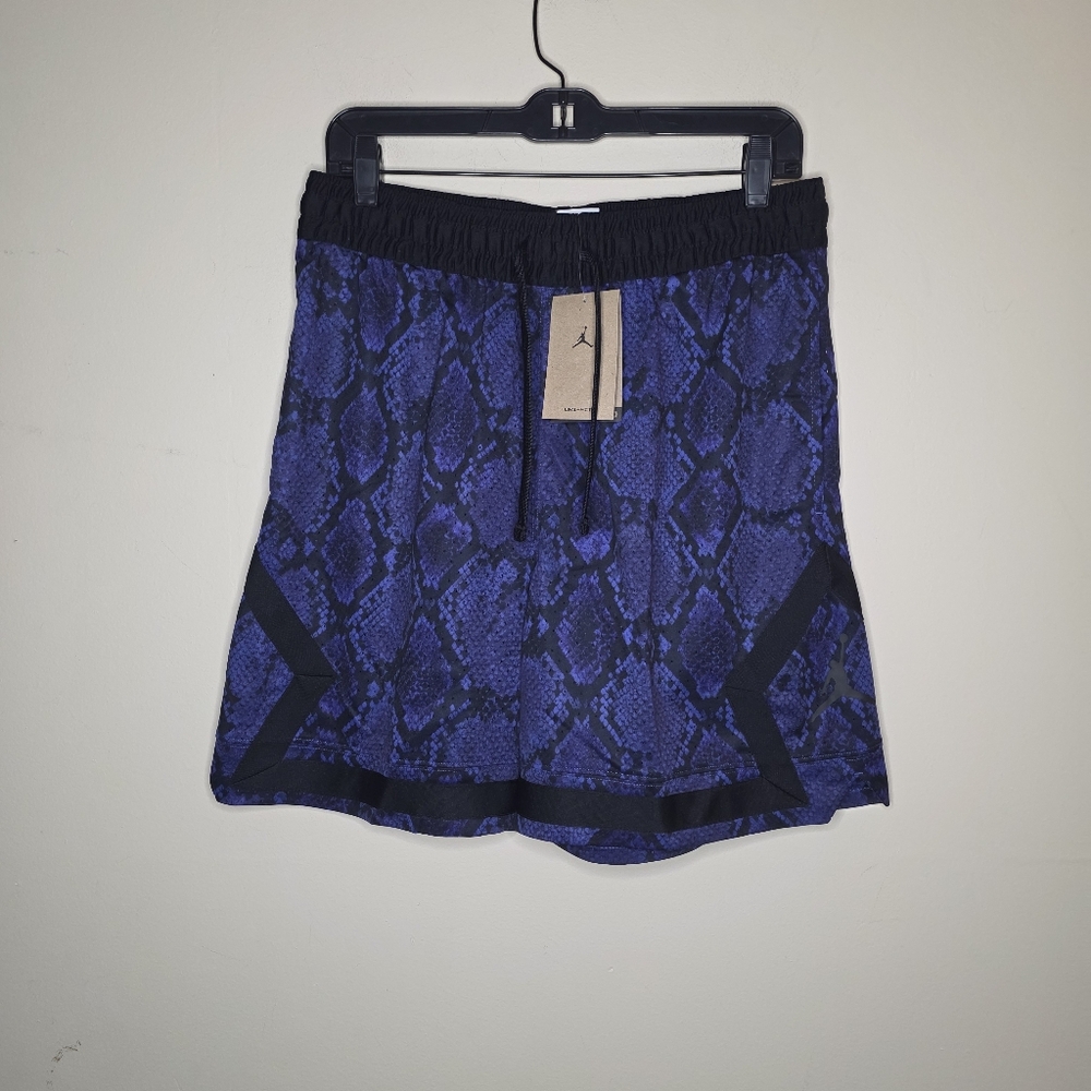 Nike Jordan Mens Dri-FIT Purple Black Snakepeint Mesh Diamond Shorts Size Medium - Picture 4 of 10